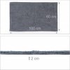 Afbeelding van Grijze hoogpolige katoenen wasbare badmat - 60 x 100 cm - zacht