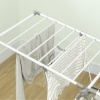 Afbeelding van Homcom Kledingdroogrek - Metaal, Kunststof - 156,5L x 61,5B x 97H cm - Wit