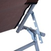 Afbeelding van Outsunny opvouwbare ligstoel met zonnedak (bruin) voor tuin en strand