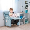 Afbeelding van HOMCOM verstelbare kinderbank met voetensteun voor jongens en meisjes, blauw 58 x 53 x 70 cm