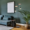Afbeelding van Globo vloerlamp Mina zwart metaal E27