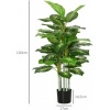 Afbeelding van HOMCOM Kunstplant PEVA, kunststof - 17L x 17B x 120H cm - Groen