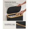 Afbeelding van Wasmand 65 liter met deksel - Inktzwart 42 x 22,5 x 70,5 cm