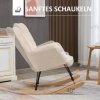 Afbeelding van HOMCOM - Schommelstoel - Fleece Look - Met Armleuningen - Beige