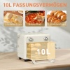 Afbeelding van HOMCOM Mini-oven met convectie, 10L, 2-in-1 met rooster, bakplaat, 1000W, touchscreen, roestvrij sta
