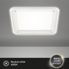 Afbeelding van Witte plafondlamp met hoekige achtergrondverlichting, 1x LED 22W 900Lm 4000K, 52x2cm