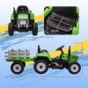 Afbeelding van HOMCOM Elektrische Tractor met Aanhanger, Kinder Opzittractor met Afstandsbediening, Groen