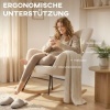 Afbeelding van HOMCOM - Schommelstoel - Fleece Look - Met Armleuningen - Beige