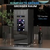 Afbeelding van HOMCOM Wijnkoelkast van metaal, hardglas - 51,5L x 26,5B x 65H cm - Zwart