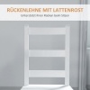 Afbeelding van HOMCOM Eetkamerstoel van Grenenhout 41,5L x 46B x 90H cm Wit