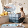 Afbeelding van HOMCOM - Speelgoedkast met afgeronde randen - 6 lades - Blauw