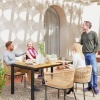 Afbeelding van Outsunny Rattan Tuinmeubelset - Acaciahout, PE-Rattan - 140L x 80B x 74H cm - Natuurlijk+Khaki