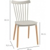Afbeelding van HOMCOM Eetkamerstoel PP 48x52,5x83 cm WIT