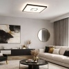 Afbeelding van Briloner Leuchten - Led-plafondlamp, 22 W, 3000 lumen, vierkant, wit-zwart met achtergrondlicht
