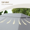 Afbeelding van Outsunny - Paviljoendak - Polyester - Lichtgrijs