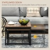 Afbeelding van HOMCOM salontafelset - 2 tafels - spaanplaat - staal - bruin