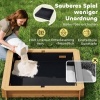 Afbeelding van Outsunny Kinderen Zandbak van Dennenhout, 106x106x115 cm, Lichtbruin, Groen en Wit