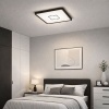 Afbeelding van Briloner Leuchten FREE - LED plafondlamp met achtergrondverlichting - 18 W - vierkant - wit-zwart