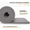 Afbeelding van TRESKO® fitnessmat - yogamat - pilatesmat - 185 x 60 x 1,5 cm - getest op ftalaten - grijs