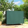 Afbeelding van Outsunny 3-zits 600D Oxford Tuinswing Stoelhoes - Waterdicht, UV-bescherming, Zwart 205x124x164cm