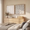 Afbeelding van Homcom Houten Wanddecoratie - EVA, MDF - 80L x 3,5B x 80H cm - Wit