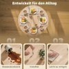 Afbeelding van HOMCOM Inklapbare Eettafel - Spaanplaat en Staal - 80x80x6 cm - Natuurlijke Houtlook
