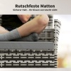Afbeelding van Outsunny Rattan Loveseat - PE-rattan, staal - 115L x 63B x 85H cm - Lichtgrijs