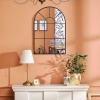 Afbeelding van HOMCOM wandspiegel met metalen frame - robuust - zwart