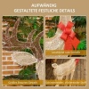 Afbeelding van Outsunny Verlichte Kerstdecoratie van Staal en Polyester, 66x25x135 cm, Goud