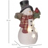 Afbeelding van HOMCOM Kerstman Standbeeld van Magnesiumoxide, 25x15,5x38 cm, Wit en Rood