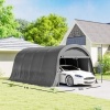 Afbeelding van Outsunny Carport - Gegalvaniseerd staal, PE - 300 x 600 x 266 cm - Donkergrijs