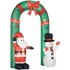 Afbeelding van HOMCOM Opblaasbare kerstboog Meerkleurig 198 x 80 x 245 cm van polyester