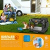 Afbeelding van TRESKO® Opvouwbare hondenbox met likmat en spatel, L, 70 x 52 x 52 cm, voor honden en katten