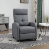 Afbeelding van HOMCOM - Relaxfauteuil - Verstelbare Rugleuning - Grijs Polyester