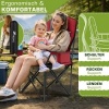 Afbeelding van TRESKO® Opvouwbare Campingstoel tot 150 kg met Armleuningen en Bekerhouder