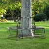 Afbeelding van Outsunny ronde 360° boombank van metaal ∅160 cm