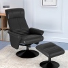 Afbeelding van HOMCOM Relaxfauteuil met voetensteun - Polyester, staal - 69L x 71B x 104H cm - Zwart