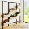 Afbeelding van Outsunny Tuin Bloembed van Dennenhout, Staal - 116L x 20B x 112H cm - Natuurhout