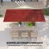 Afbeelding van Outsunny Dubbelzijdige Parasol - Polyester, Metaal - Wijnrood 150L x 295B x 170-214H cm