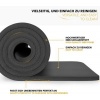 Afbeelding van Zwarte Yogamat - 190 x 100 x 1,5 cm - Antislip - Inclusief Draagzak - Fitness & Pilates