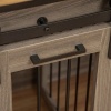 Afbeelding van PawHut hondenkennel met dubbele deuren, 120 x 60 x 88,5 cm, voor middelgrote honden, eikenhout