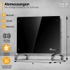 Afbeelding van TRESKO Glazen elektrische convectorverwarming 2000 W | Radiator voor glasverwarming