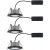 Afbeelding van Paulmann LED Inbouwspots Calla Set van 3 - Mat Zwart - IP65 - 5W - 430 lm - 230V - Badkamer