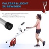 Afbeelding van HOMCOM Fitnessfiets van staal en kunststof - 43B x 97D x 109H cm - Rood en Wit