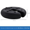 Afbeelding van Outsunny Paviljoenstandaard, 4 stuks, vulbaar, tot 5 kg, zwart, diameter 25 x 6 cm