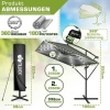 Afbeelding van tillvex® Rechthoekige Aluminium Parasol Ø 330 cm met LED en Afdekking, 360° Draaibaar