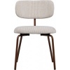 Afbeelding van WOOOD Travis Eetkamerstoelen - Geweven Stof - Off White - Set van 2