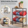 Afbeelding van HOMCOM kratjesrek - staal - 103L x 33B x 113,5H cm - zwart