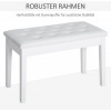 Afbeelding van HOMCOM Pianobank van Gummihout, Kunstleer - 76L x 36B x 50H cm - Wit