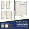Afbeelding van Tillvex verticale zonwering, 150 x 310 cm, beige, met handslinger, zonder boren, uittrekbaar